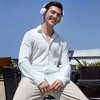 Campus Sutra Men Men's Chalk White Pleat-Creased Shirt - 2 of 3
