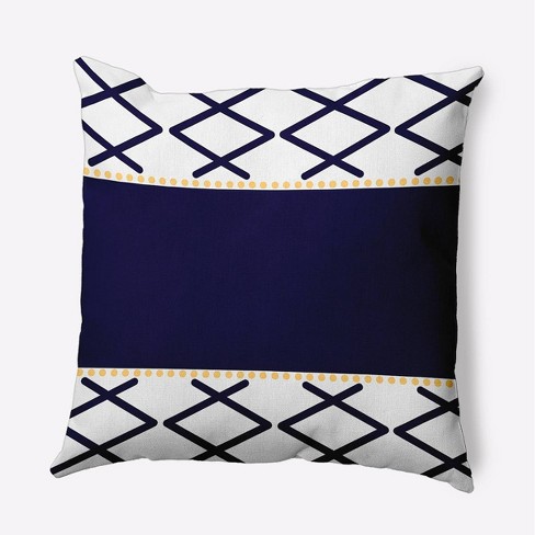 Blue and gold pillows sale