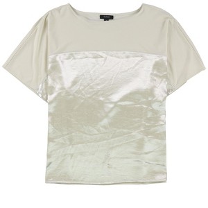 Alfani Womens Metallic-Panel Embellished T-Shirt - 1 of 2