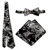 Gioberti Men's Formal 4pc Metallic Paisley Vest Necktie Bowtie and Pocket Square - 4 of 4