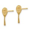Black Bow Jewelry Mini Tennis Racquet and Ball Post Earrings in 14k Yellow Gold - 2 of 4