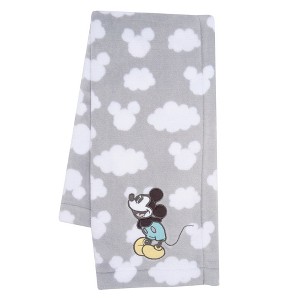 Lambs & Ivy Disney Baby Moonlight Mickey Mouse Gray Soft Fleece Baby Blanket - 1 of 4