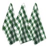 3pk Cotton Buffalo Check Dishtowels Green - Design Imports