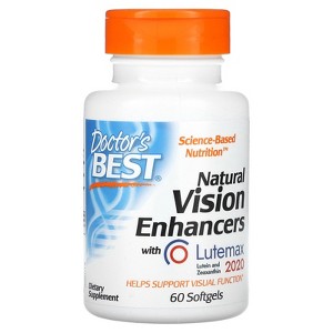 Doctor's Best Natural Vision Enhancers with Lutemax 2020, 60 Softgels - 1 of 4