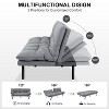 MUUEGM 71" Memory Foam Futon Sofa Bed| Convertible Sleeper Sofa with 3-Position Adjustable Backrest and 4-Position Armrest - 3 of 4