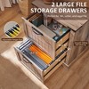 Farmhouse Bookshelf with 2 Large File Drawers, 72" Tall Bookcase with Storage,  4 Tier Rustic Wood Bookshelf for Home, Living Room - 4 of 4