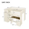 NicBex Full Size Loft Bed with Desk & Storage,Bunk Bed Featuring Built-In Wardrobe,Shelves & Drawers,Multi-Functional Loft Bed for Kids,Teens - 3 of 4