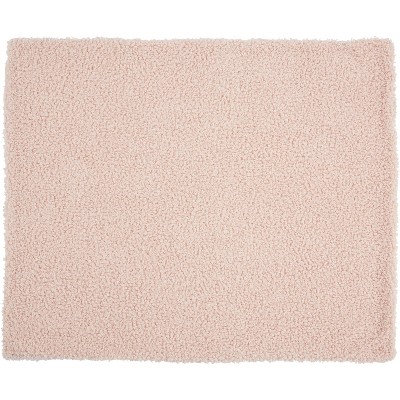 Nourison Curly Faux Fur Rose Throw Blanket - 50" x 60"