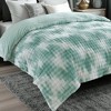 Hachikiko Green Camo Plush Comforter Set, Reversible Bohemian Gradient Bedding with Ultra Soft Faux Rabbit Fur - 3 of 4