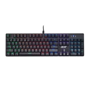Acer Nitro Gen 2 Wired Gaming Keyboard with RGB lighting, 100% anti-ghosting, mechanical axis, ergonomic arc keycaps, and embedded multimedia keys - 1 of 4