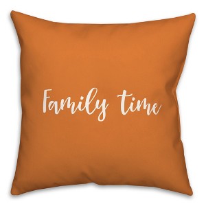 Creative Products Family Time in Orange 18 x 18 Spun Poly Pillow - 1 of 3