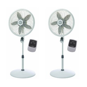 Lasko 18 Inch Elegance Performance Oscillating Pedestal Fan w/ Remote (2 Pack) - 1 of 4