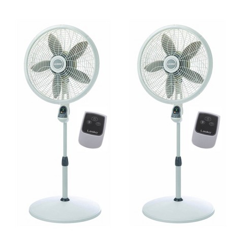 Lasko 18 Inch Elegance Performance Oscillating Pedestal Fan W/ Remote (2  Pack) : Target