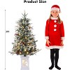 3Ft Prelit Artificial Christmas Tree with 78 Warm LED Imitation Fiber Optic Lights, Decor for Home, Battery Operated and Timer Function - 2 of 4