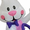4' Waving Bunny Inflatable Yard Decoration - National Tree Company - 3 of 3