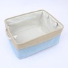 Unique Bargains Fabric Collapsible Storage Organizer Basket with Handles - 3 of 4