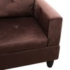 DOMETOUR Modern 3-Piece Living Room Sofa Set (Sofa+Left Side Chaise+Ottoman) - 4 of 4