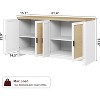 Jojoka Buffet Cabinet,Rattan Accent Storage Cabinet with 4 Doors and Shelf, Sideboard Buffet Cabinet with Storage - 2 of 4