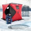 VEVOR Portable Ice Shelter, 3-4 Person Insulated Pop-Up Ice Fishing Tent, 35 Square Feet Fishable Area, Thermal Ice Shanty for Winter Fishing - 2 of 4