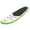 vidaXL Inflatable Stand Up Paddle Board Set Green and White - 2 of 4