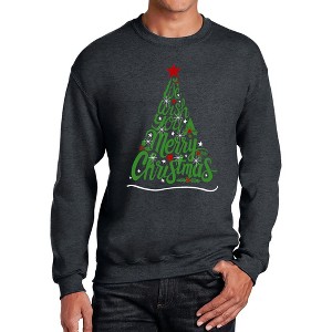 LA Pop Art We Wish You A Merry Christmas - Men's Word Art Crewneck Sweatshirt - 1 of 4