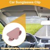 Unique Bargains Universal Car Sunglasses Clip with Magnetic PU Leather 3.15"x2.36" 1 Pc - 2 of 4