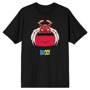 Teen Titans Go To The Movies Trigon's Face Graphic Men's Black T-Shirt - 1 of 1