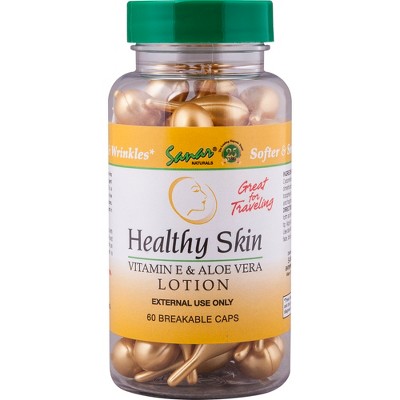 Sanar Naturals Healthy Skin Vitamin E & Aloe Vera Lotion Capsules 60ct