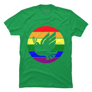 Design By CreativeHT Humans Dove Olive Branch Rainbow Pride By CreativeHT T-Shirt - 1 of 2