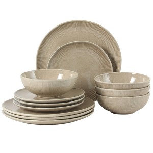 Gibson Elite Sandy Pines Stoneware 12 Piece Reactive Glaze Dinnerware Set - Service for 4 - 1 of 4