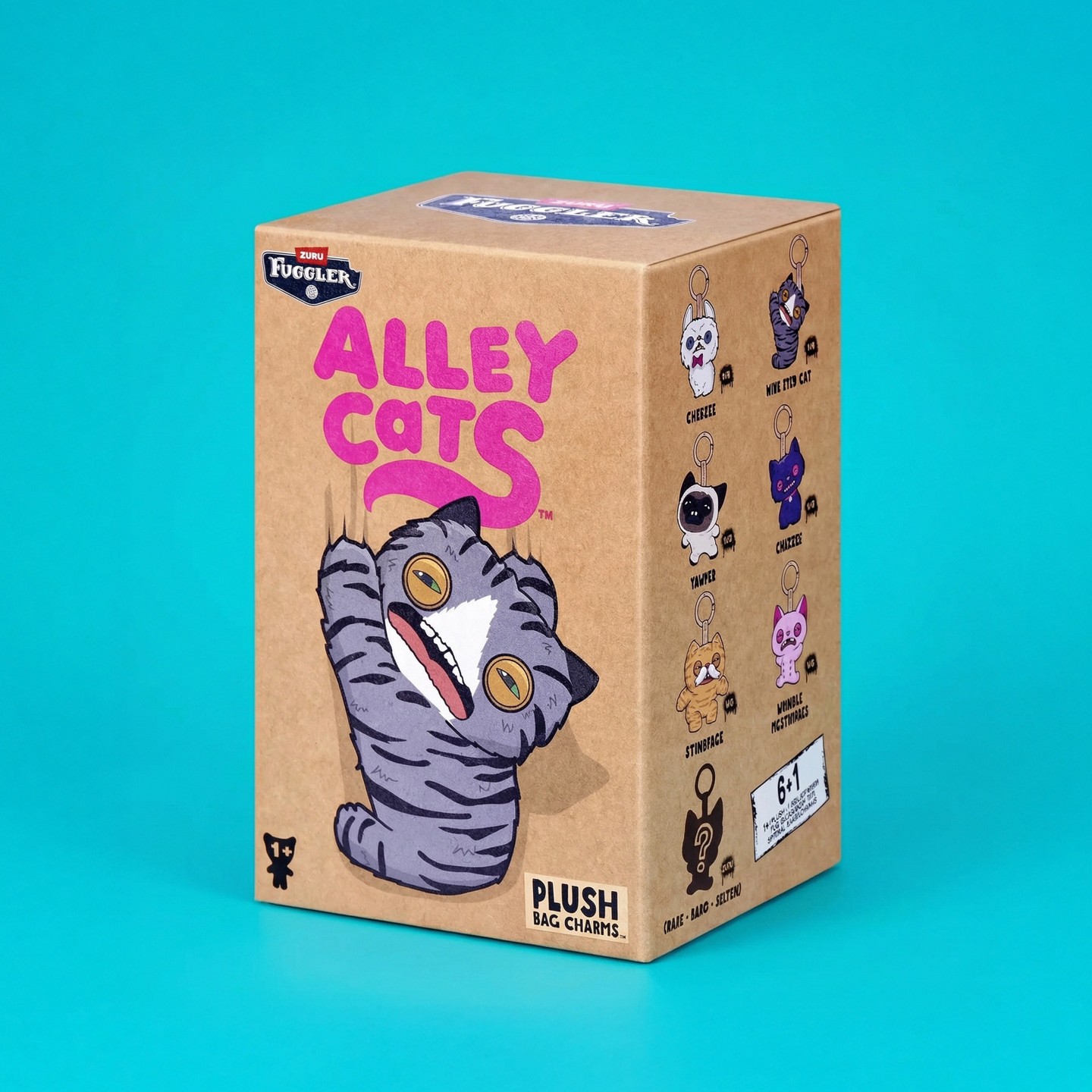 Детские мягкие игрушки Fuggler Alley Cats Keyring Charms 5" — фото 2