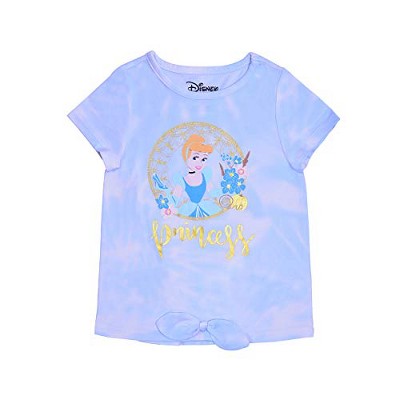 Disney Toddler Cinderella Cinderella Relaxed Fit Short Sleeve Round T-shirt  - Multicolored 2t : Target