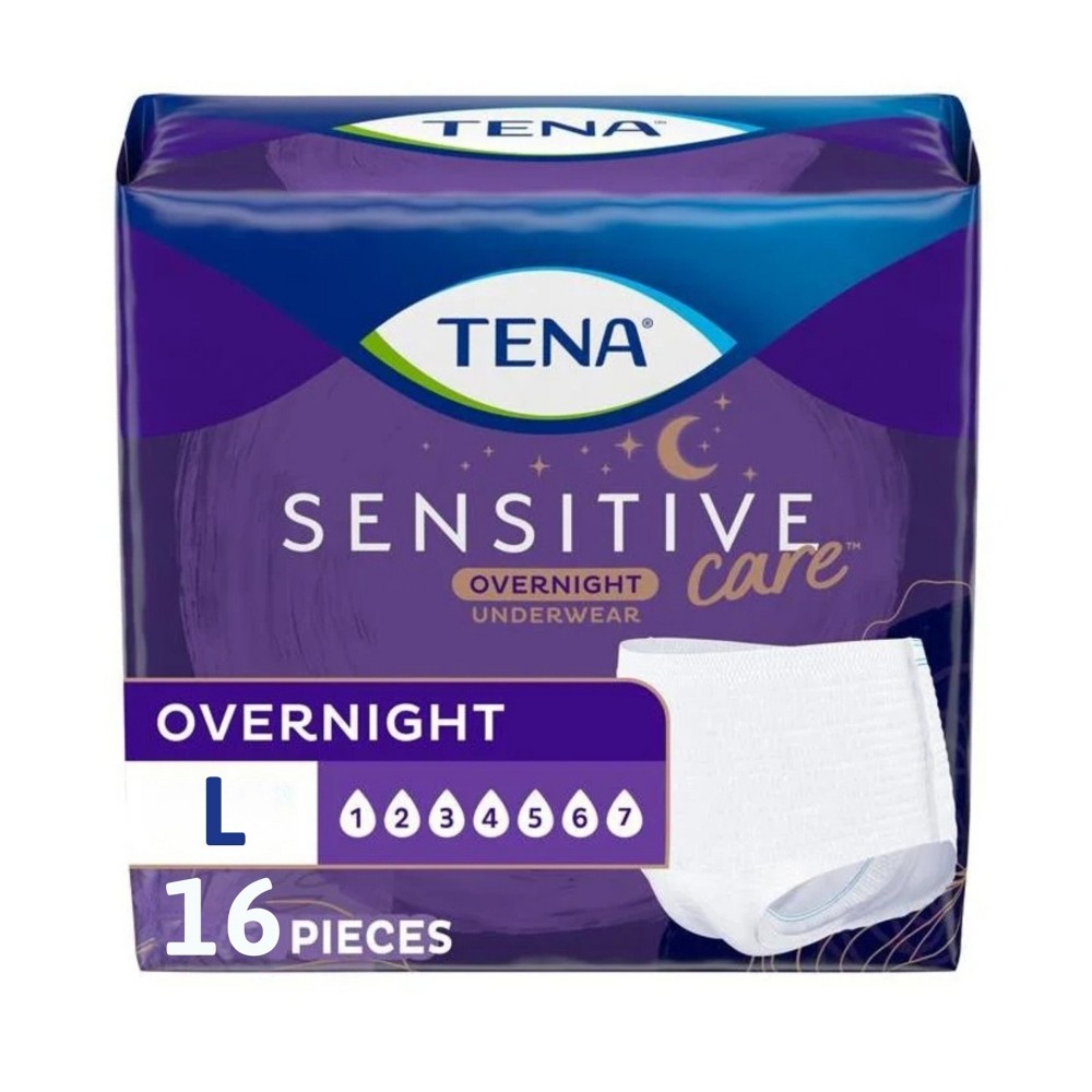 Tena Sensitive Care Overnight Incontinence Underwear - Large - 16ct
