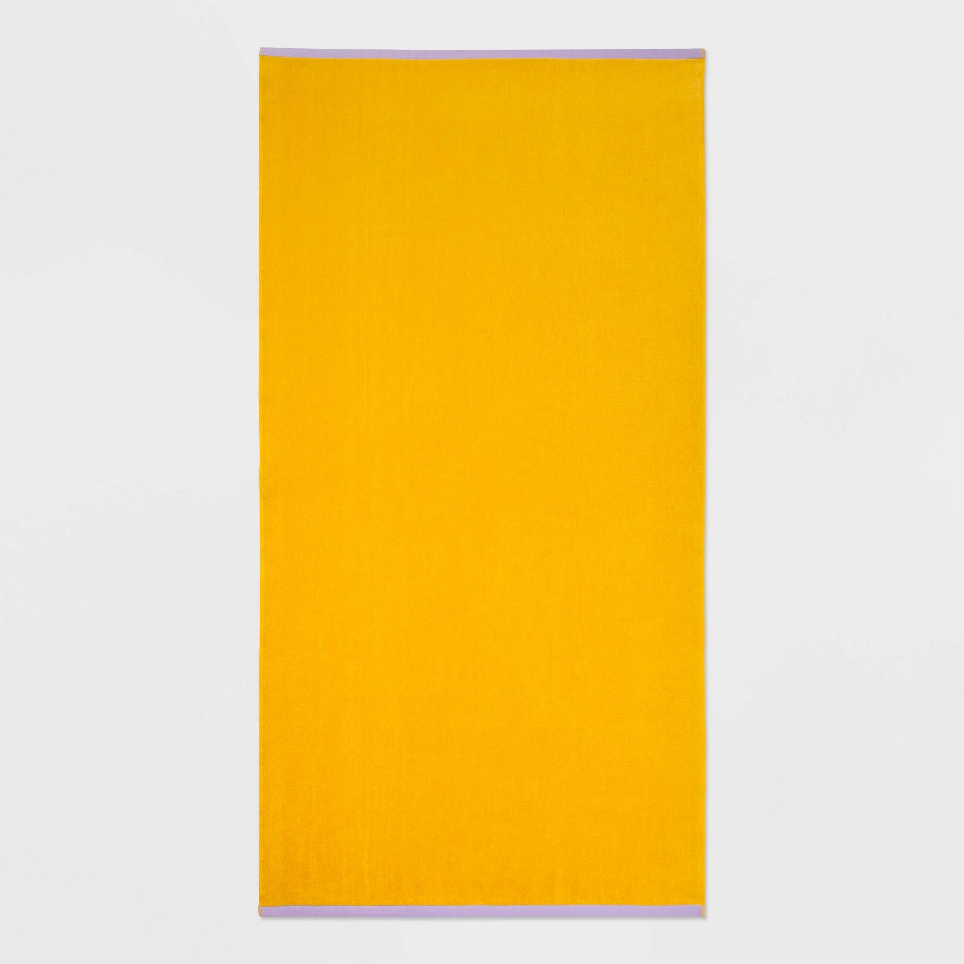 WOW Reversible Beach Towel Yellow - Sun Squad™: Cotton, Lightweight, Quick-Dry, Oeko-Tex Certified