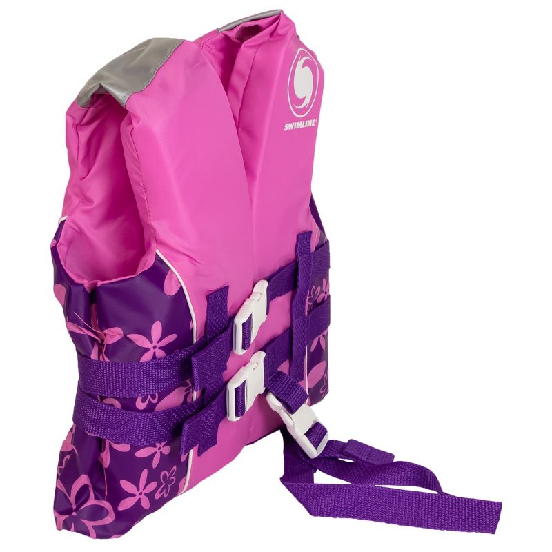 Swimline Children's USCG Approved Swimming Pool Floral Vinyl Life Vest - Pink - XS, 2 of 4