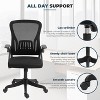 Ergonomic Office Chair with Flip-Up Armrests & Lumbar Support – Adjustable Swivel Desk Chair with Padded Seat, Mesh Back (Black) - 4 of 4
