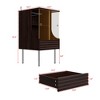Famapy Retro-Modern Aesthetic Turntable Cabinet: Glass Doors, LED Lighting & Vinyl - Centric Design - 3 of 4