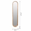 SEVOBAL Bathroom Vanity Mirrors Shatter Proof Full Length Oval Rubber Frame Mirror with Sleek Design Warm Finish and Durable, Brown, 9.5"*2"*47.2" - 3 of 4