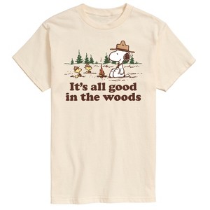 Men's - Peanuts - All Good In The Woods Short Sleeve Graphic T-Shirt - 1 of 4