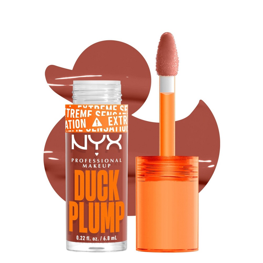 Photos - Lipstick & Lip Gloss NYX Professional Makeup Duck Plump High Pigment Plumping Lip Gloss - Brown Of Applause - 0.23 fl oz 