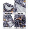 Mens Halloween Christmas Shirts Funky Santa Button Down Shirt Printed Short Sleeve - 4 of 4