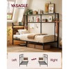 Twin Metal Bed Frame with Headboard, Built-in Bookshelf, LED Lights & Charging Station, Multifunctional Storage Design, No Box Spring Needed - 2 of 4