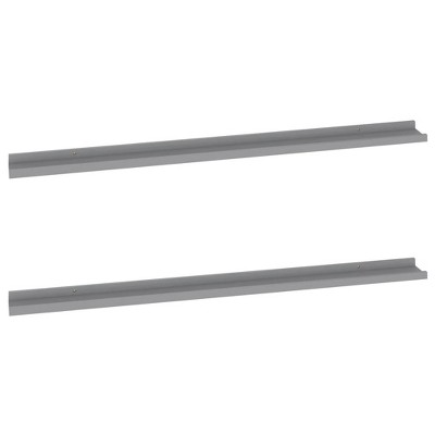 vidaXL Wall Shelves 2 pcs Gray 45.3"x3.5"x1.2"