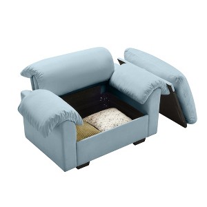 GDFStudio Cheryl Velvet 38" Deep Seat Storage Sofa Chair - 1 of 4