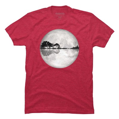Men's Design By Humans Moonlight Nature Guitar II By Maryedenoa T-Shirt