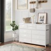 Dresser for Bedroom TV Stand for 55” TV, Entertainment Center with 10 Drawers, Storage Organizer Unit for Living Room, Closet, Hallway - 3 of 4