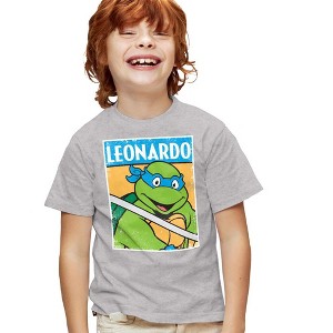 Teenage Mutant Ninja Turtles Teenage Mutant Ninja Turtles Leo Youth T Shirt, Athletic Heather - 1 of 4