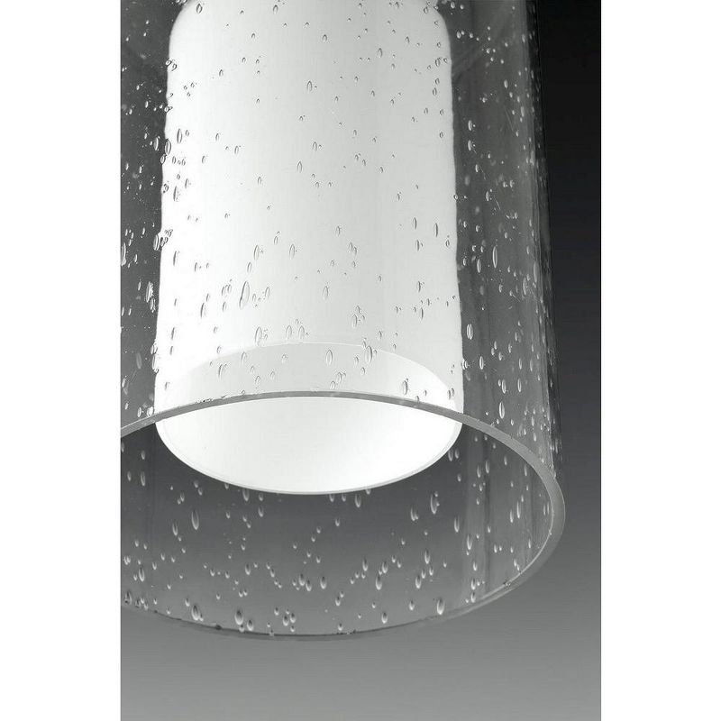 Progress Lighting, Double Glass, 1-Light Mini-Pendant, Polished Chrome, Seeded & Etched Glass, Steel, Damp Rated, 2 of 5