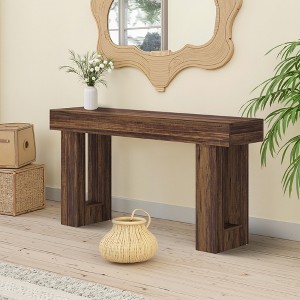 MAYEERTY 63-Inch End Table, Farmhouse Wooden Sofa Table Entryway Table - 1 of 4