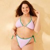 Women's Contrast Binding Low-Rise High Leg Cheeky Bikini Bottom - Wild Fable™ - 4 of 4
